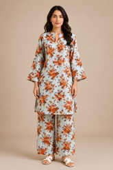 Shirt & Trouser Unstitched 2Pcs Suit 73