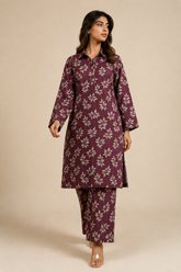 Shirt & Trouser Unstitched 2Pcs Suit 77